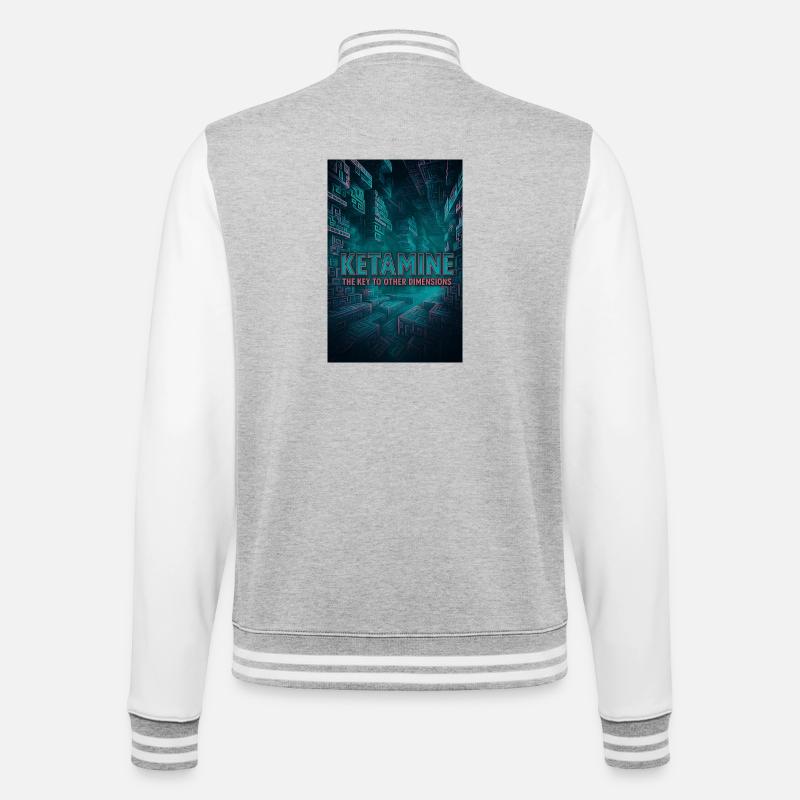 Ketamine the key to other dimensions - Veste Teddy - gris chiné / blanc