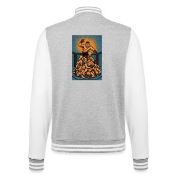 Chemise de champion - Veste Teddy - gris chiné / blanc - Dos - Marisol (170cm)