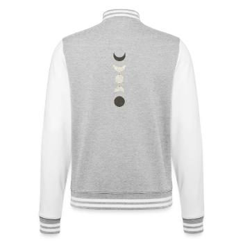 Phases de Lune Motif Marbré - Veste Teddy - gris chiné / blanc - Dos - Marisol (170cm)