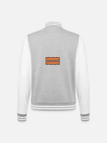 Proud to be a little Bacon - College Sweat Jacket - heather grey/white