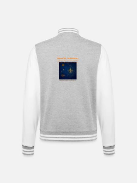 Nautical Travel Notebook - College Sweat Jacket - heather grey/white