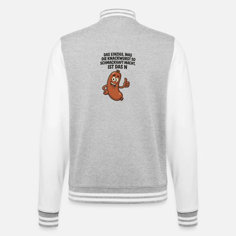 Knackwurst Drôle de dicton - Veste Teddy - gris chiné / blanc