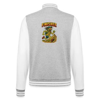 Finisher Zombie - College Sweat Jacket - heather grey/white - Back - Marisol (170cm)