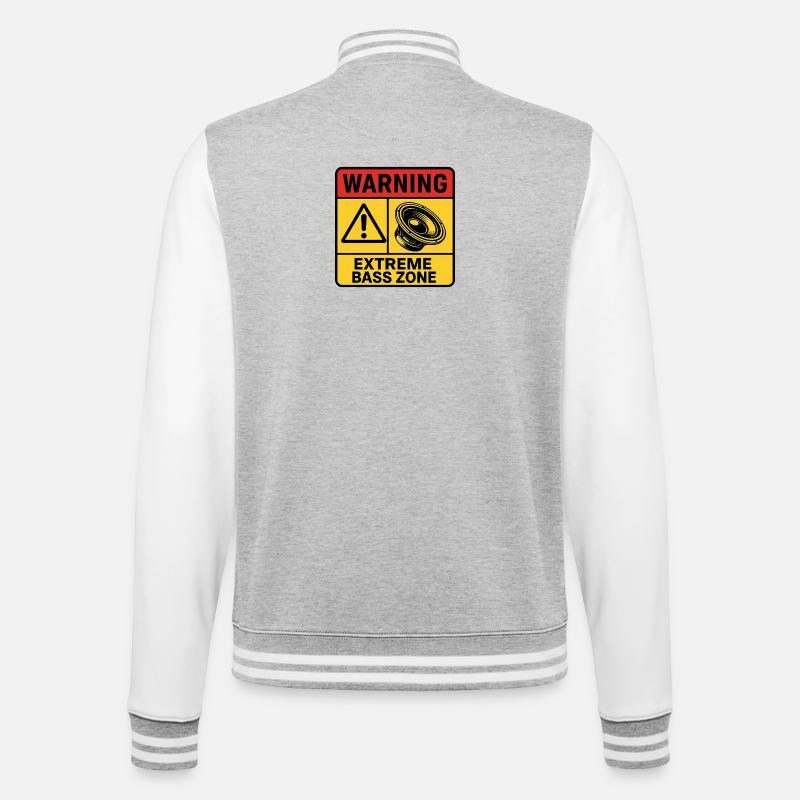 Avertissement de zone de basses extrêmes - Veste Teddy - gris chiné / blanc