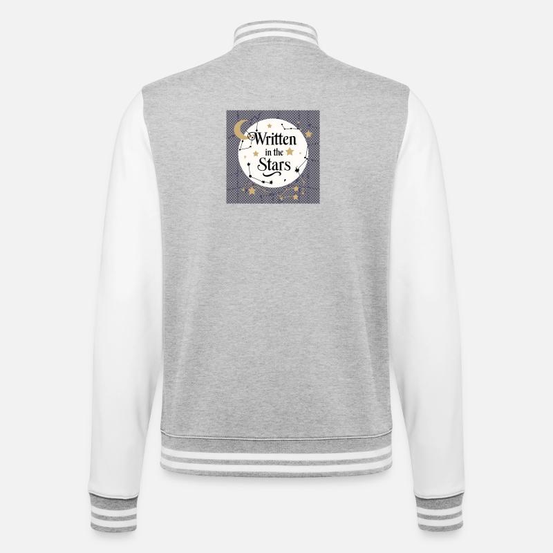 Écriture dans les étoiles - Veste Teddy - gris chiné / blanc