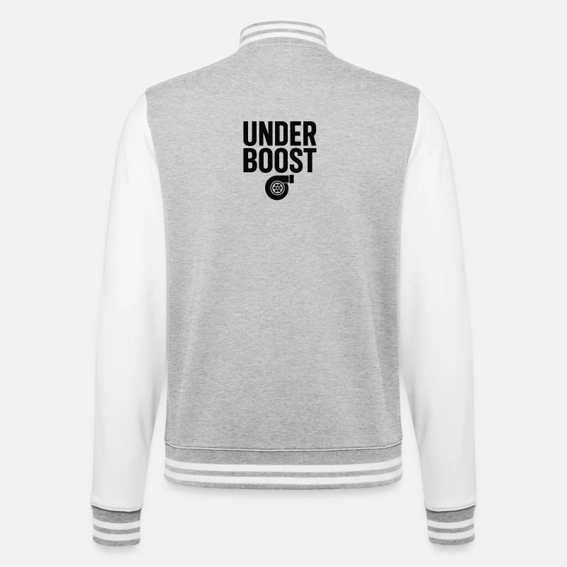 Conception du logo Under Boost - Veste Teddy - gris chiné / blanc