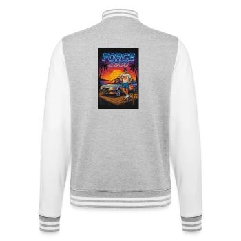 Ponton - College-Sweatjacke - Grau meliert/Weiß - Hinten - Marisol (170cm)
