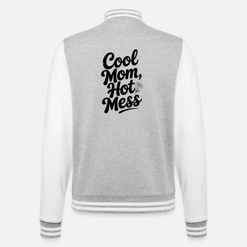 Cool Mamma Het Röra - Collegesweatjacka - gråmelerad/vit