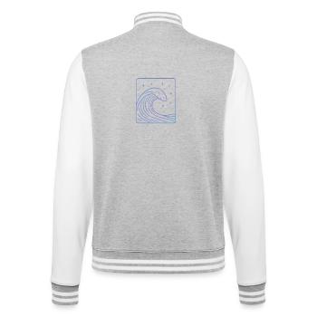 Onde cosmique - Veste Teddy - gris chiné / blanc - Dos - Marisol (170cm)