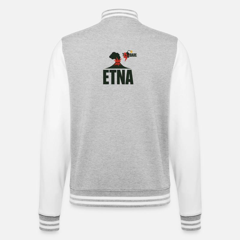 T-shirt graphique de l’éruption de l’Etna - Veste Teddy - gris chiné / blanc