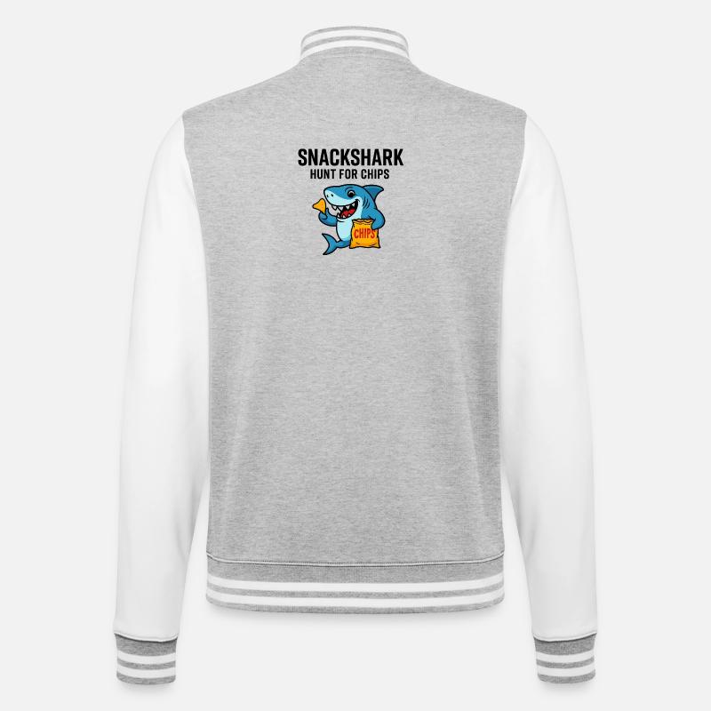 Requin mignon avec des puces - Veste Teddy - gris chiné / blanc