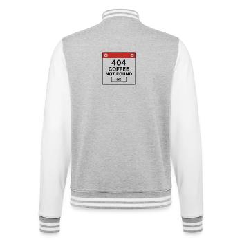 404 coffee not found - College-Sweatjacke - Grau meliert/Weiß - Hinten - Marisol (170cm)
