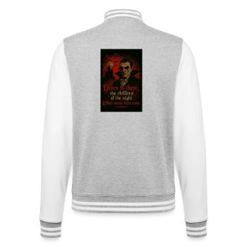 Gothic Dracula – T-shirt pour enfants de la nuit - Veste Teddy - gris chiné / blanc - Dos - Marisol (170cm)