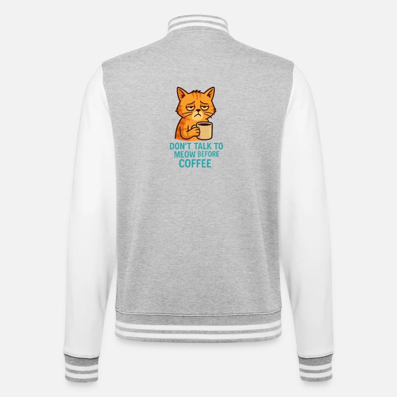 Dicton de café Grummelkat - Veste Teddy - gris chiné / blanc