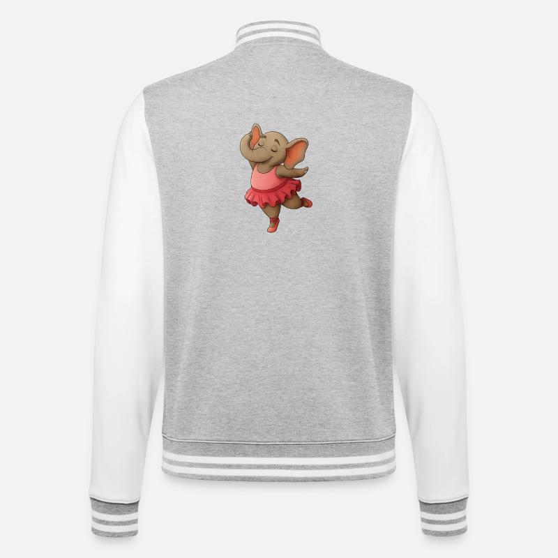 Éléphant dansant en tutu - Veste Teddy - gris chiné / blanc