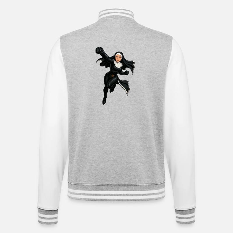 Nun Valiant Midnight Protector - College Sweat Jacket - heather grey/white