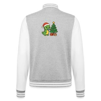 Babydino_Weihnachten - College-Sweatjacke - Grau meliert/Weiß - Hinten - Marisol (170cm)