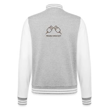 Déjà connecté - Veste Teddy - gris chiné / blanc - Dos - Marisol (170cm)