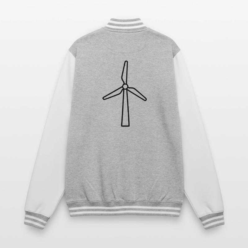 Wind turbine | Renewable Energy Statement Vector College Sweat Jacket