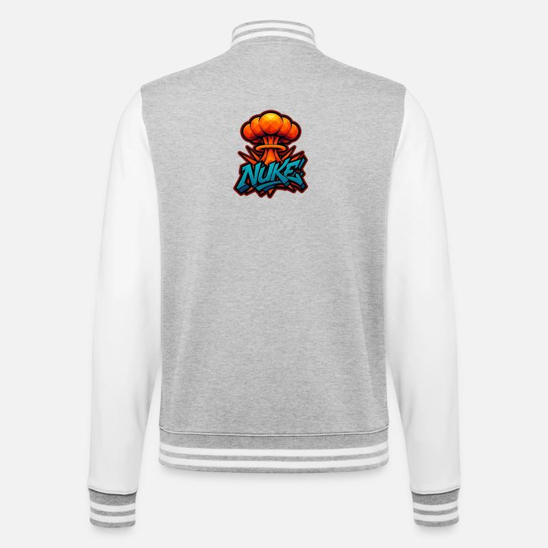 NUKE!  - Graffiti Explosion | exclusive Design - College Sweat Jacket - heather grey/white