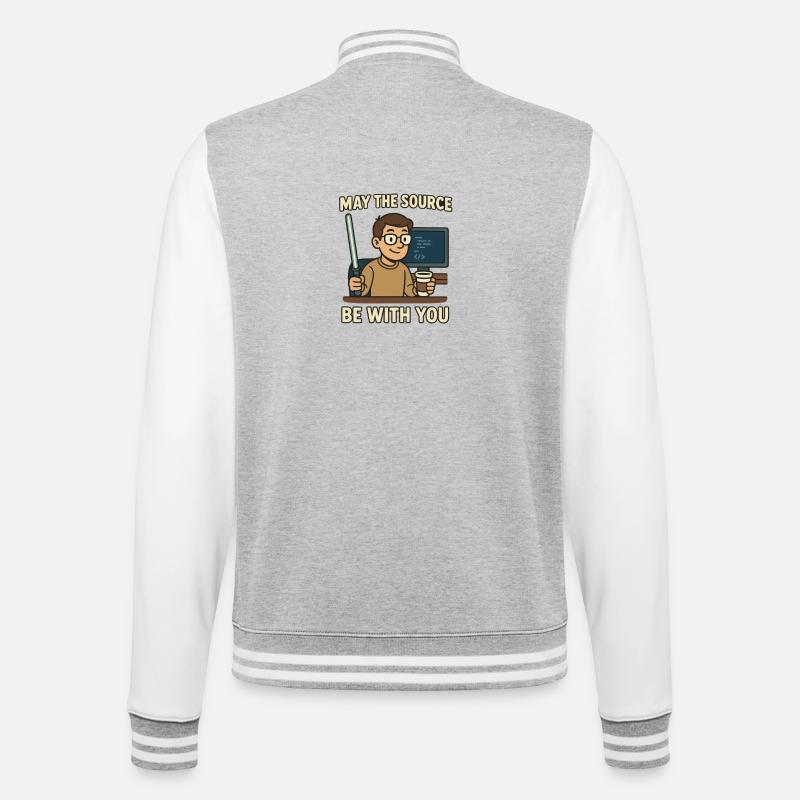 Que la Source soit avec vous - Veste Teddy - gris chiné / blanc