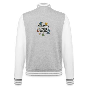 Curiosity Sparks Science - College Sweat Jacket - heather grey/white - Back - Marisol (170cm)