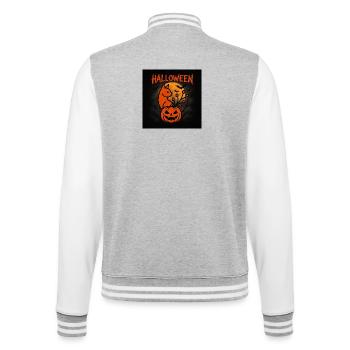 Findu Fashion - College Sweat Jacket - heather grey/white - Back - Marisol (170cm)