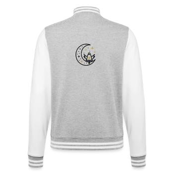 Goldene Sterne Kreis auf Schwarz - College-Sweatjacke - Grau meliert/Weiß - Hinten - Marisol (170cm)