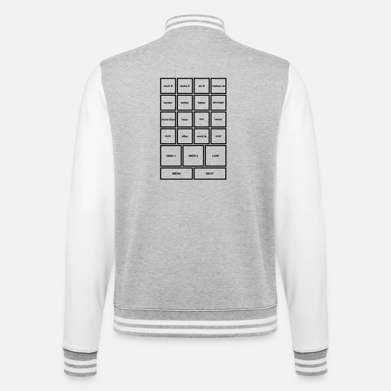Work It – Motivation, Power & Progress - College Sweat Jacket - heather grey/white