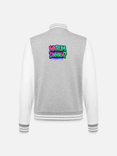 Why DNNN? Neon Graffiti - College Sweat Jacket - heather grey/white