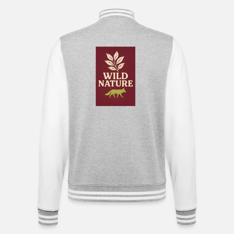 903E7BB2-E856-41AA-A23F-B3E2B4698455 - College-Sweatjacke - Grau meliert/Weiß