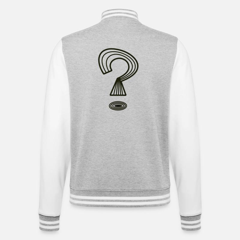 Point d’interrogation de Cean - Veste Teddy - gris chiné / blanc