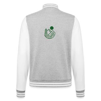 Green Horizon Linear Nature - College Sweat Jacket - heather grey/white - Back - Marisol (170cm)