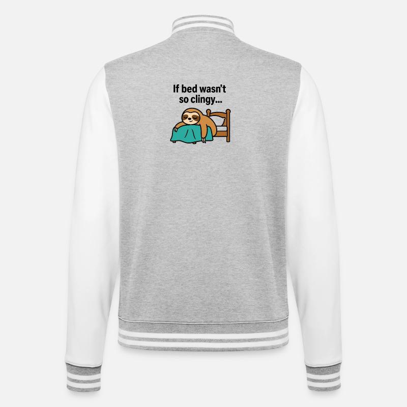 Paresseux du lit collant - Veste Teddy - gris chiné / blanc
