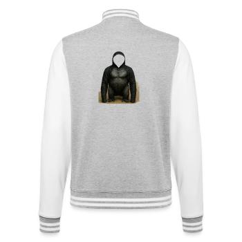 Shadow Gorilla Kapuzenpullover Design - College-Sweatjacke - Grau meliert/Weiß - Hinten - Marisol (170cm)