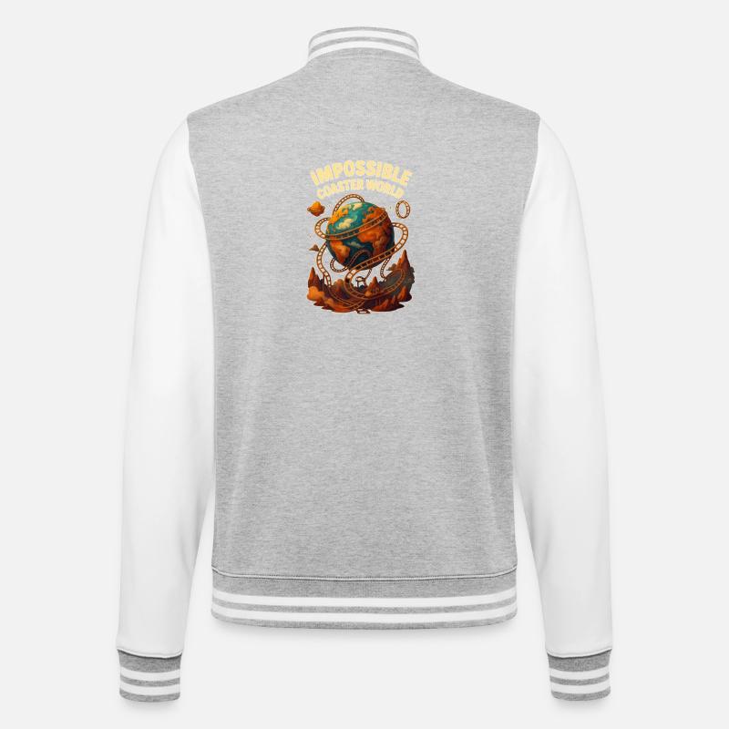 Impossible Roller Coaster World - Veste Teddy - gris chiné / blanc