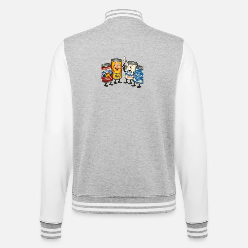 gezuckerte Kondensmilch - College-Sweatjacke - Grau meliert/Weiß