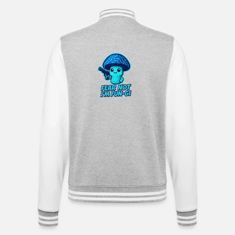 Champignon Robo Champignon - Veste Teddy - gris chiné / blanc