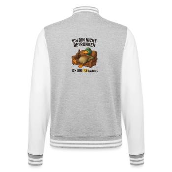 Je ne suis pas ivre DÉTENDUE - Veste Teddy - gris chiné / blanc - Dos - Marisol (170cm)