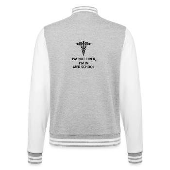 Medical - College Sweat Jacket - heather grey/white - Back - Marisol (170cm)