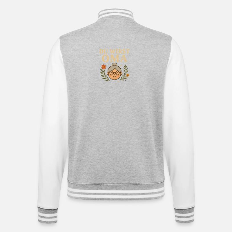 Tu seras grand-mère grand-mère humour - Veste Teddy - gris chiné / blanc