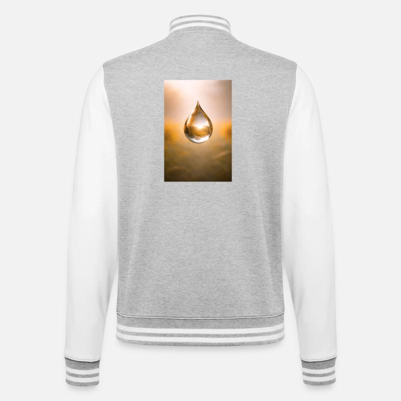 Transcendance - Veste Teddy - gris chiné / blanc