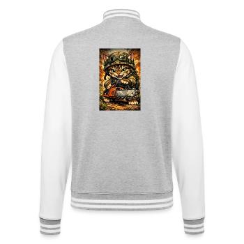 Donny le vétéran - Veste Teddy - gris chiné / blanc - Dos - Marisol (170cm)