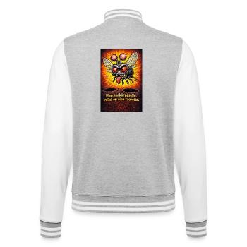 For a grey fly, the hole is always a source of dust - College Sweat Jacket - heather grey/white - Back - Marisol (170cm)