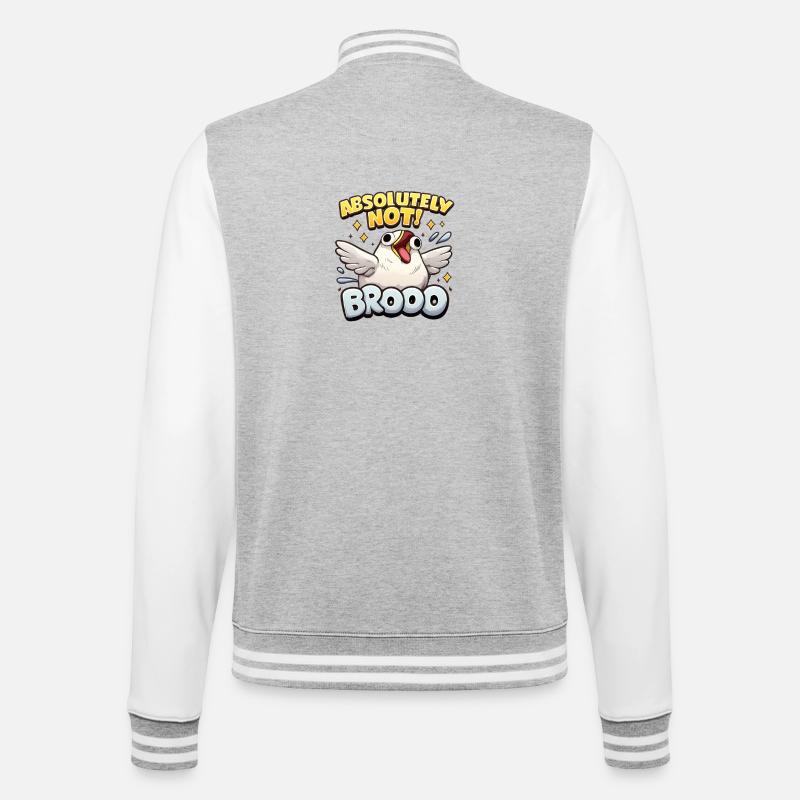 White Bird Meme - College Sweat Jacket - heather grey/white
