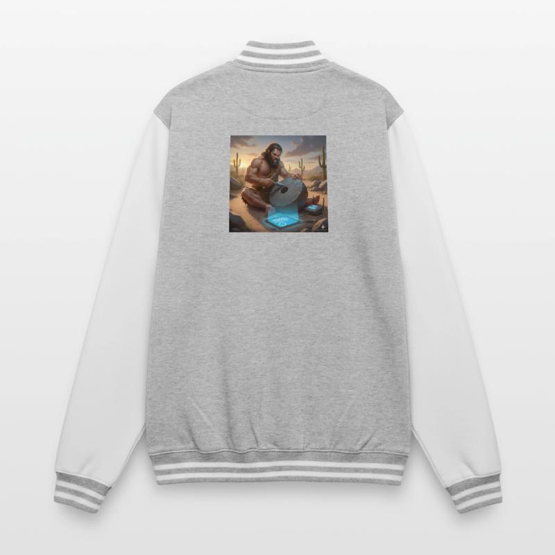 Caveman Tech Support - The First Tutorial College Sweat Jacket