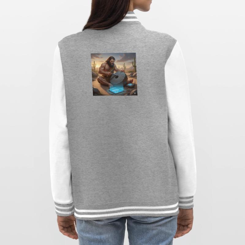 Caveman Tech Support - The First Tutorial College Sweat Jacket