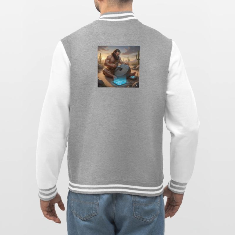 Caveman Tech Support - The First Tutorial College Sweat Jacket