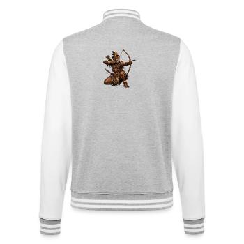 Bowhunters of the Wild - College Sweat Jacket - heather grey/white - Back - Marisol (170cm)