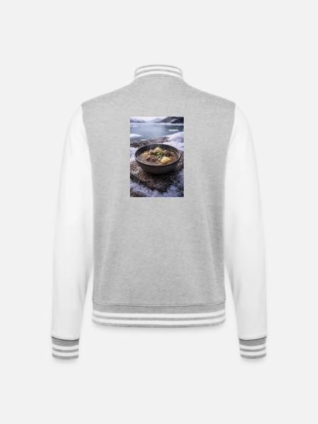 Suaasat - College Sweat Jacket - heather grey/white